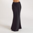 Mimi Satin Maxi Skirt - Black