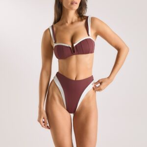 Monaco Bandeau Bikini Top - Plum