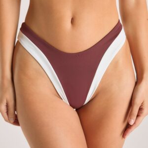 Monaco High-Leg Brazilian Bikini Briefs - Plum