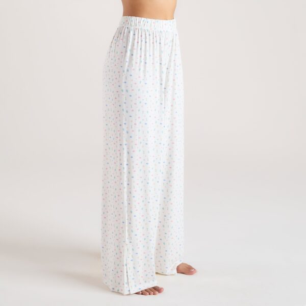 Modal Pyjama Bottoms - White Floral - Image 2
