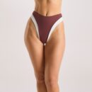 Monaco High-Waisted Bikini Thong - Plum