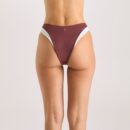 Monaco High-Leg Brazilian Bikini Briefs - Plum