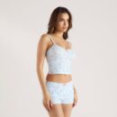 Modal Cami Pyjama Top - Blue Fruits