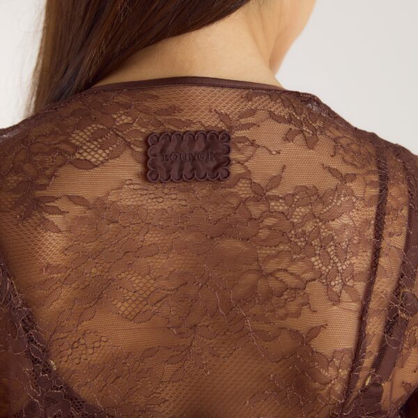 Mimi Lace Maxi Robe - Chocolate - Image 3