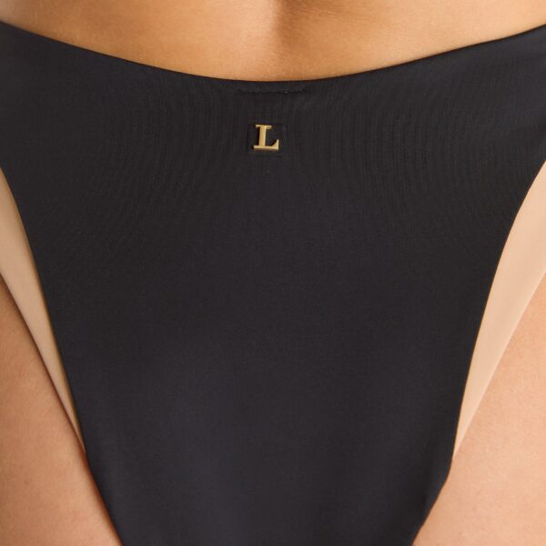 Monaco High-Leg Brazilian Bikini Briefs - Black - Image 3