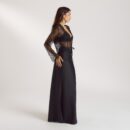 Mimi Satin Maxi Skirt - Black