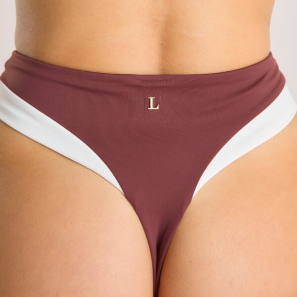 Monaco High-Waisted Bikini Thong - Plum - Image 3