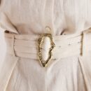 Belted Linen Playsuit - Cream
