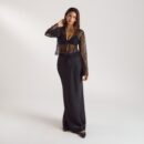 Mimi Satin Maxi Skirt - Black