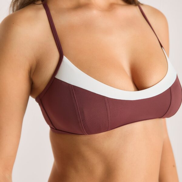 Monaco Bralette Bikini Top - Plum - Image 4