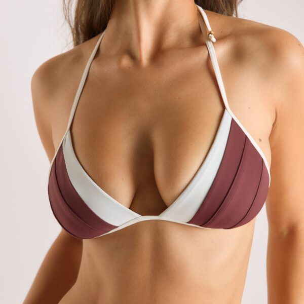 Monaco Triangle Bikini Top - Plum - Image 4