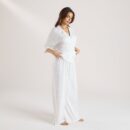 Modal Pyjama Bottoms - White Floral
