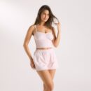 Pointelle Cami Pyjama Top - Pink Floral