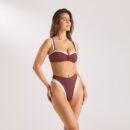 Monaco Bandeau Bikini Top - Plum