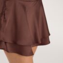 Mimi Satin Mini Skirt - Chocolate