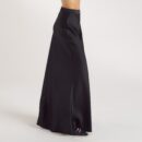 Mimi Satin Maxi Skirt - Black
