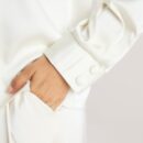 Mimi Long-Sleeved Satin Tie Shirt - Cream