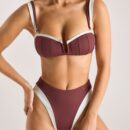 Monaco Bandeau Bikini Top - Plum