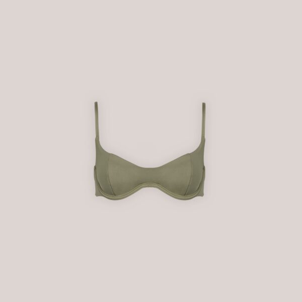 Reversible Underwire Bikini Top - Green/Floral - Image 6
